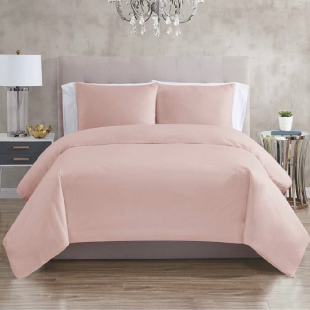 2pc Twin 300 Thread Count Cotton
Sateen Duvet Set Blush - Christian
Siriano NY - Picture 5 of 10